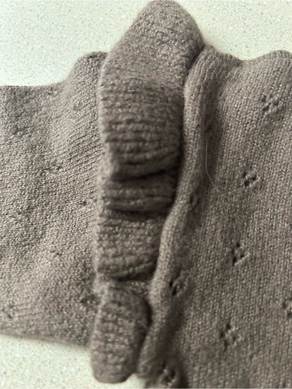 Brown Knit Eyelet Waistband pants & Sweater - Picture 6 of 7